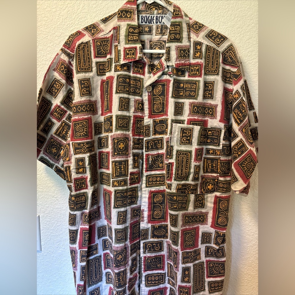 Bugle boy vintage button up t shirt